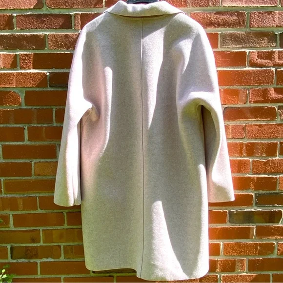 ⭐️HP⭐️ Bernardo Longline Coat Jacket Felt Button Front Blush Pink Large EUC - Picture 7 of 14